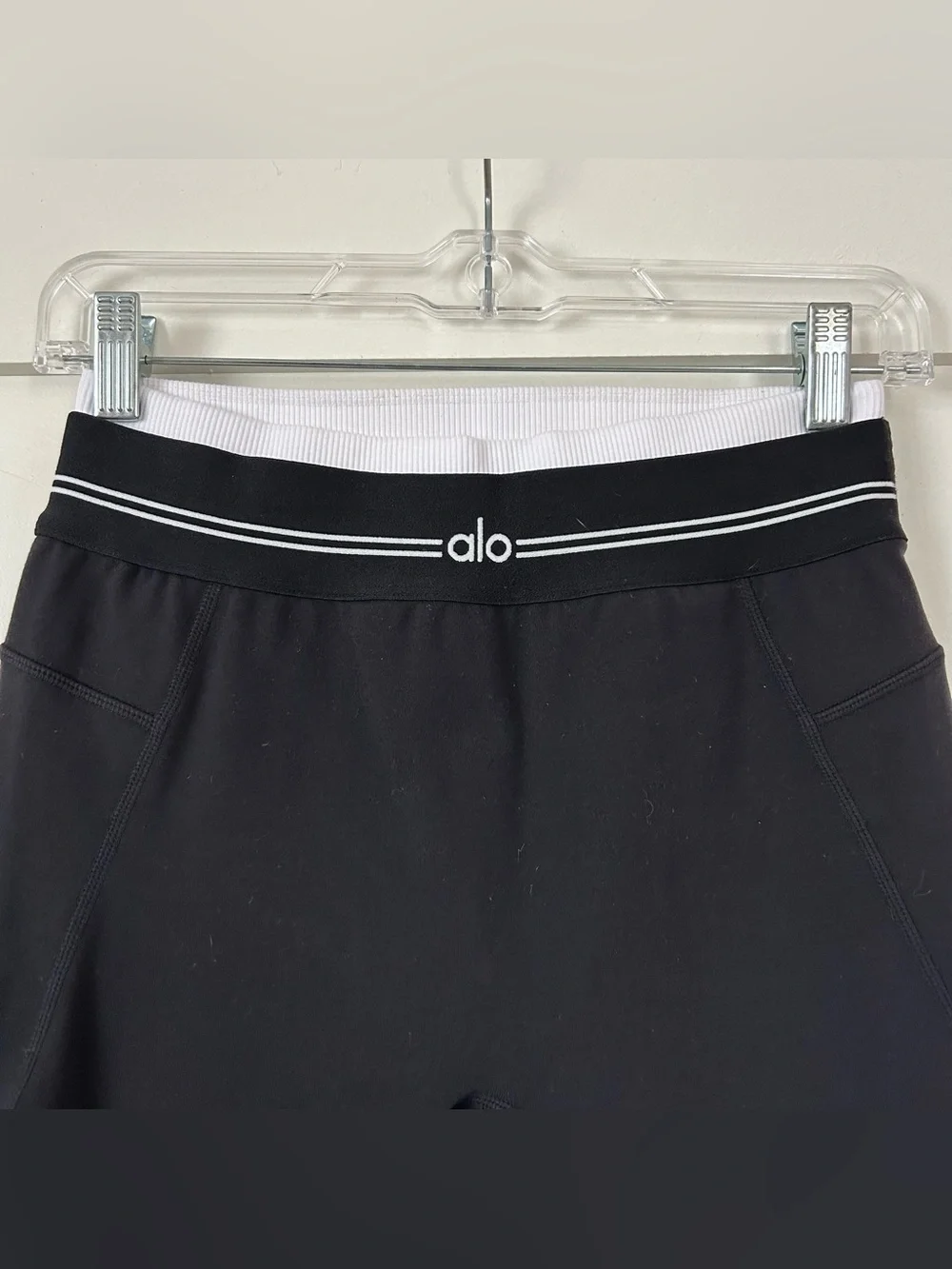 ALO “Better Together” Black & White High-Rise Leggings